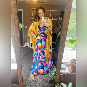 Nine West colorful maxi dress
